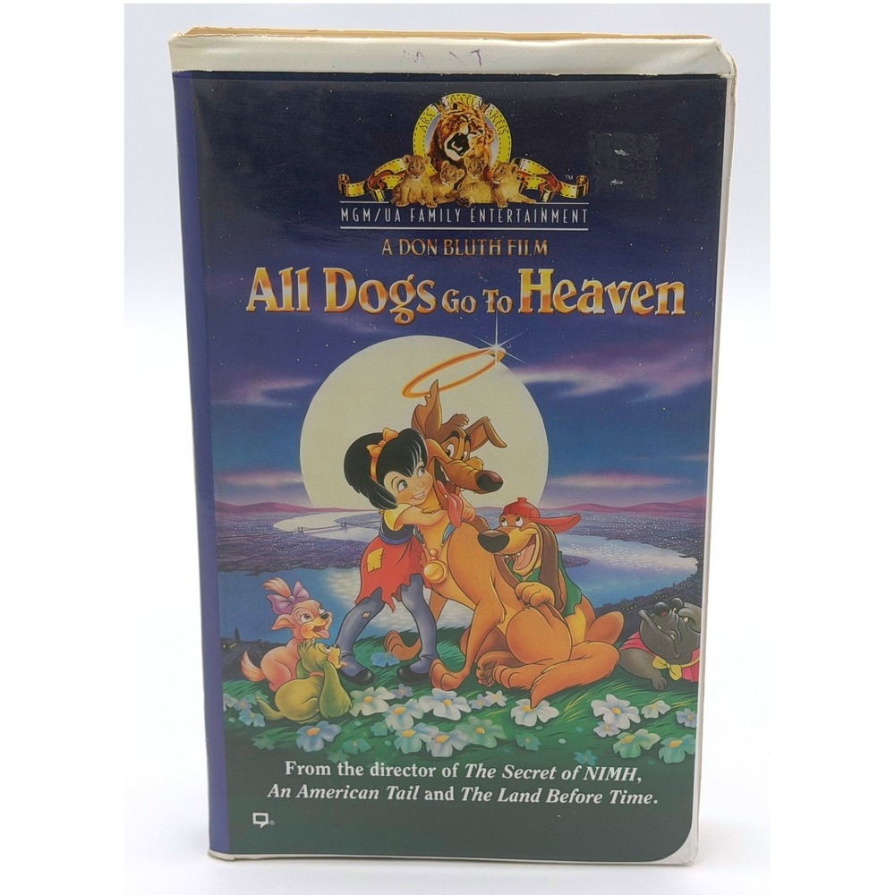 All Dogs Go To Heaven VHS 1989 MGM Clamshell Case